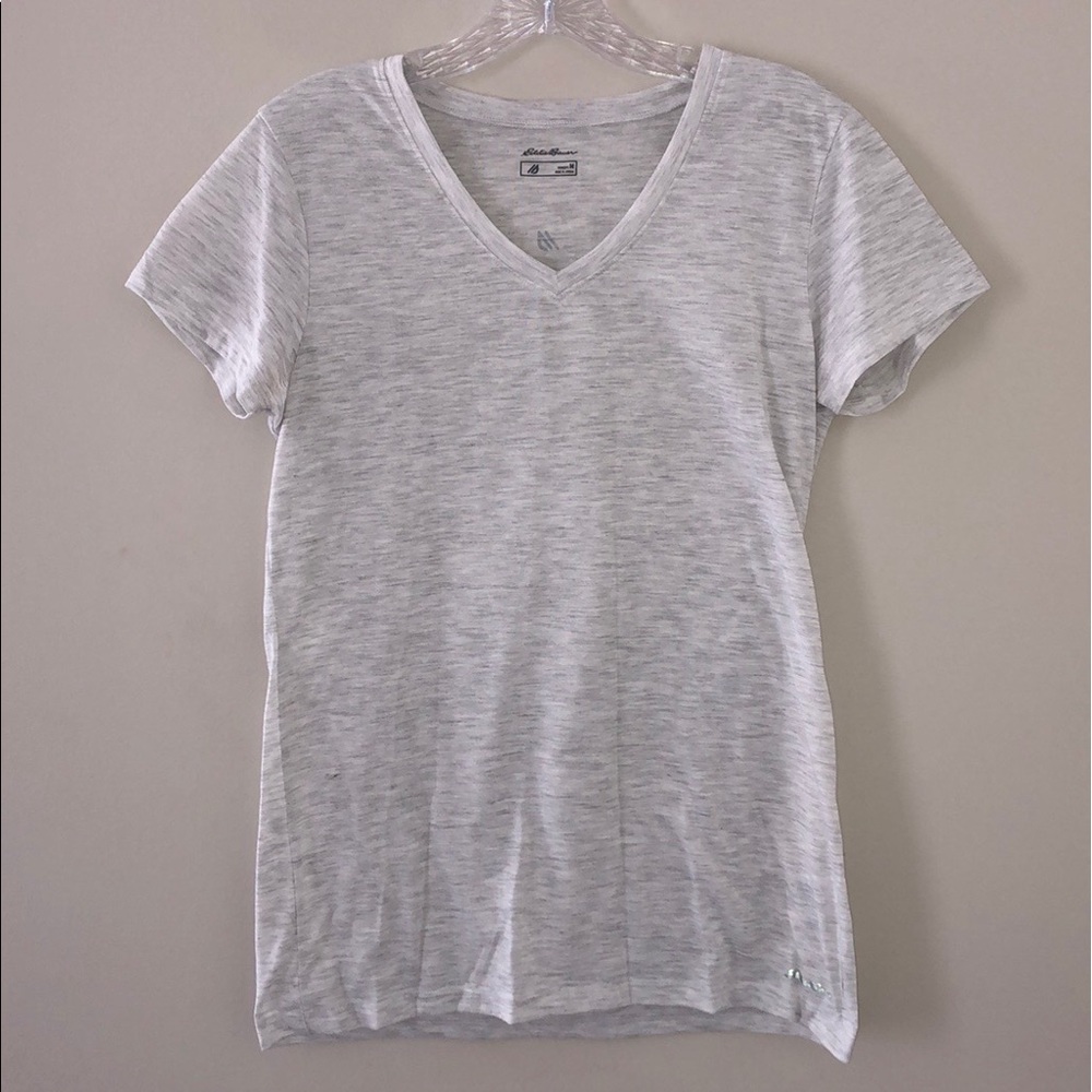 Women’s White V-Neck Short Sleeve Tee